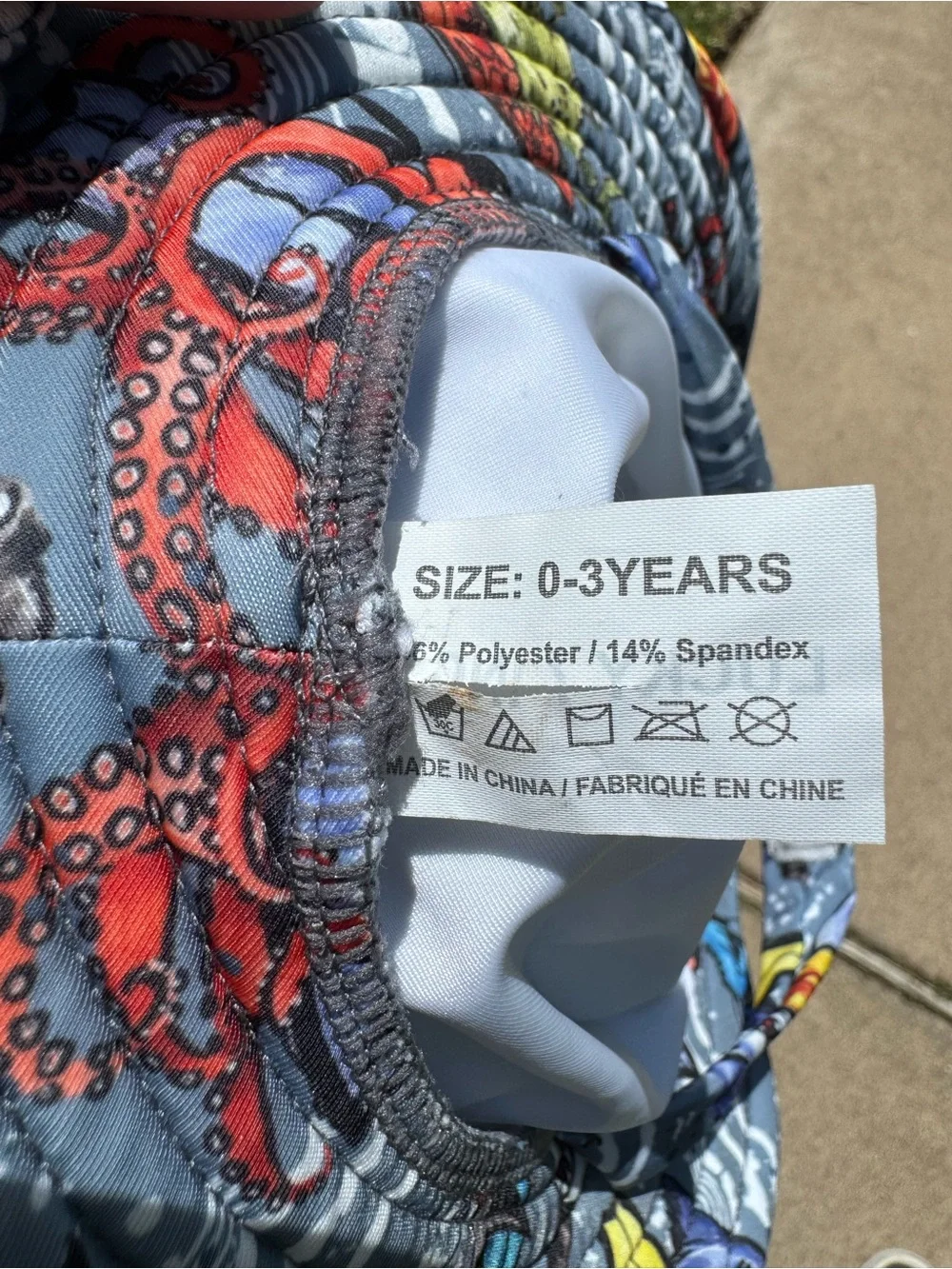 Kids', Ocean Print, Bucket Hat, Size 0-3 years